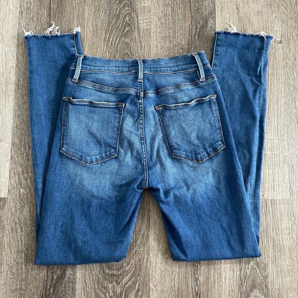 Frame Le High Skinny Jeans in Ambrose Blue - Size: 26 - Picture 6 of 7